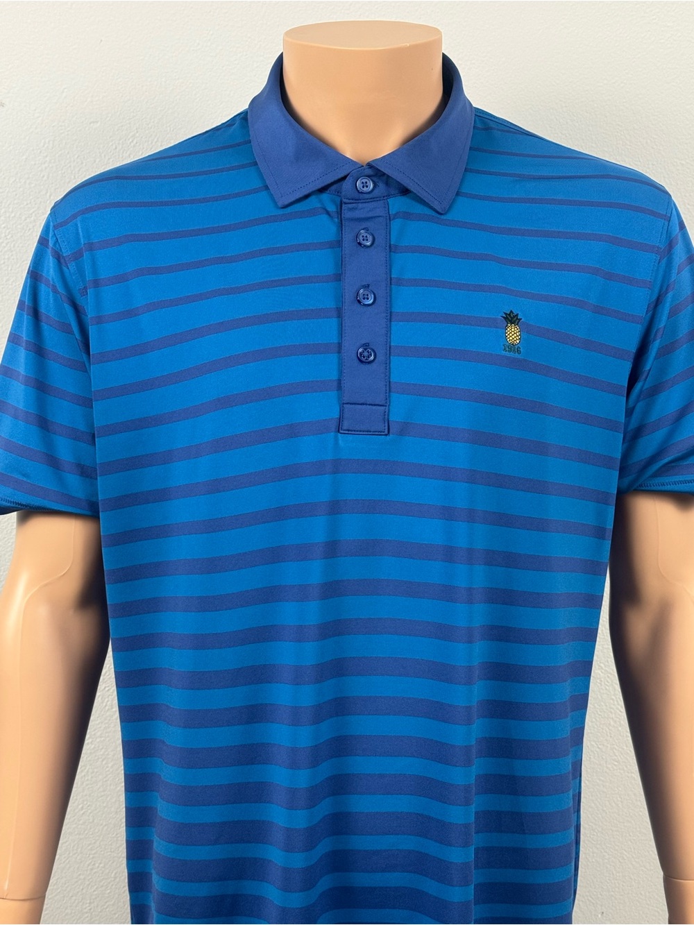G/FORE Garden City Country Club 1916 Men’s Golf Polo Blue Striped Size L